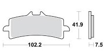 Bremsbel�ge f�r Brembo SX/DX Bremszange