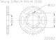 Kettenrad 42Z, 530er Teilung, LTZ400 altes Modell LK 84mm