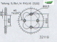 Kettenrad 42Z, f�r Triton mit 530er Teilung, f�r Motorradmotor Umbau