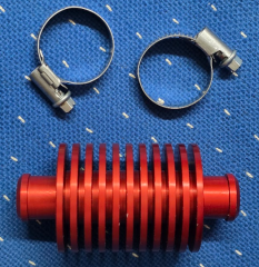 Zusatzk�hler Alu in rot f�r 20mm Schlauch